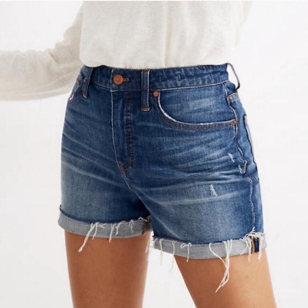 MADEWELL HIGH RISE DENIM SHORTS
